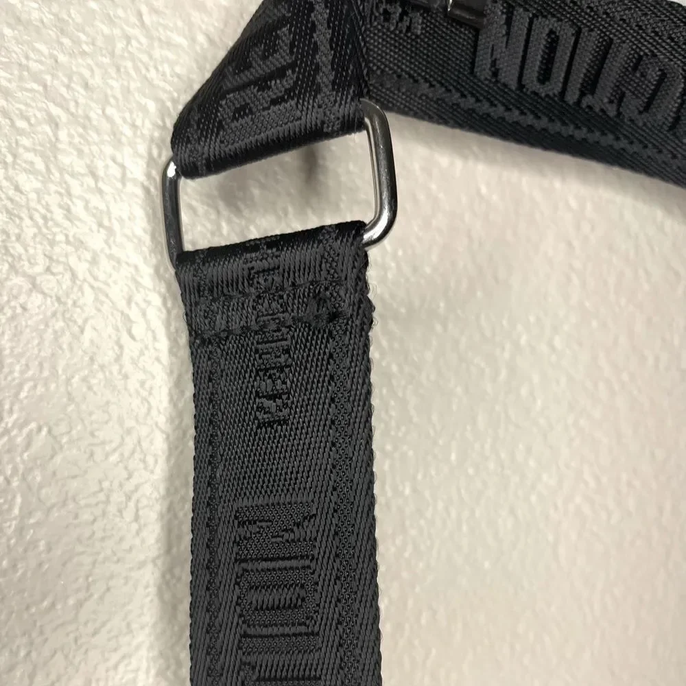 Kenneth Cole Reaction Black Purse Printed Brand Large Bag Adjustable Silver EUC‍ - Picture 7 of 14